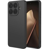 OEM Xiaomi 17T Pro 5G szilikon tok, hátlaptok, telefon tok, velúr belsővel, matt, fekete, Silicon