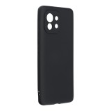 OEM Xiaomi Mi 11 5G szilikon tok, hátlaptok, telefon tok, velúr belsővel, matt, fekete, Silicone