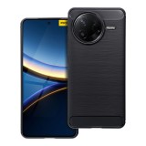 OEM Xiaomi Poco F7 Pro 5G szilikon tok, hátlaptok, telefon tok, karbon mintás, fekete, Carbon case