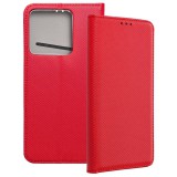 OEM Xiaomi Poco M7 Pro 5G könyvtok, fliptok, telefon tok, mágneszáras, bankkártyatartós, piros