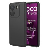 OEM Xiaomi Poco M7 Pro 5G szilikon tok, hátlaptok, telefon tok, velúr belsővel, matt, fekete, Silicon