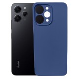 OEM Xiaomi Redmi 12 4G szilikon tok, hátlaptok, telefon tok, velúr belsővel, matt, sötétkék, Silicon