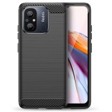OEM Xiaomi Redmi 12C szilikon tok, hátlaptok, telefon tok, karbon mintás, fekete, Simple Carbon