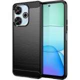 OEM Xiaomi Redmi 13 4G / Poco M6 4G szilikon tok, hátlaptok, telefon tok, karbon mintás, fekete, Simple Carbon