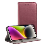 OEM Xiaomi Redmi 13C / Poco C65 könyvtok, fliptok, telefon tok, bankkártyatartós, mágneszáras, bordó, Smart Magneto
