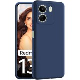 OEM Xiaomi Redmi 13C / Poco C65 szilikon tok, hátlaptok, telefon tok, velúr belsővel, matt, kék, Silicon