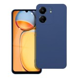OEM Xiaomi Redmi 13C / Poco C65 szilikon tok, hátlaptok, telefon tok, velúr belsővel, matt, kék, Silicone