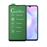 OEM Xiaomi Redmi A3 4G képernyővédő fólia, kijelzővédő, flexibilis, kerámia, 9D, fekete kerettel