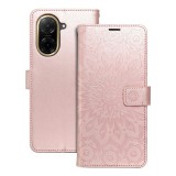 OEM Xiaomi Redmi A5 4G könyvtok, fliptok, telefon tok, mágneszáras, bankkártyatartós, mandala mintás, rose gold, Forcell Mezzo