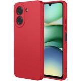 OEM Xiaomi Redmi A5 4G szilikon tok, hátlaptok, telefon tok, velúr belsővel, matt, piros, Silicon