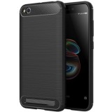OEM Xiaomi Redmi Go szilikon tok, hátlaptok, telefon tok, karbon mintás, fekete, Simple Carbon