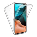 OEM Xiaomi Redmi K30 telefon tok, szilikon előlap+műanyag hátlap, elő+hátlapi, 360 fokos védelem, átlátszó