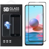 OEM Xiaomi Redmi Note 10 5G üvegfólia, tempered glass, előlapi, 5D, edzett, hajlított, fekete kerettel