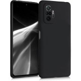 OEM Xiaomi Redmi Note 10 Pro szilikon tok, hátlaptok, telefon tok, velúr belsővel, matt, fekete, Silicon