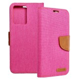 OEM Xiaomi Redmi Note 12 4G könyvtok, fliptok, telefon tok, mágneszáras, bankkártya tartós, rózsaszín, Canvas