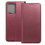 OEM Xiaomi Redmi Note 12 4G könyvtok, fliptok, telefon tok, mágneszáras, bankkártyatartós, bordó, Smart Magnetic