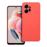 OEM Xiaomi Redmi Note 12 4G szilikon tok, hátlaptok, telefon tok, velúr belsővel, matt, barack színű, Silicone