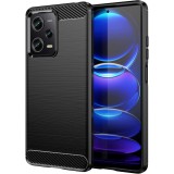 OEM Xiaomi Redmi Note 12 Pro 5G (Globál) / Poco X5 Pro 5G szilikon tok, hátlaptok, telefon tok, karbon mintás, fekete, Carbon case