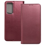 OEM Xiaomi Redmi Note 12s könyvtok, fliptok, telefon tok, mágneszáras, bankkártyatartós, bordó, Smart Magnetic