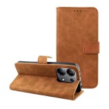 OEM Xiaomi Redmi Note 13 4G könyvtok, fliptok, telefon tok, bankkártyatartós, mágneszáras, barna, Tender Book