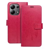 OEM Xiaomi Redmi Note 13 4G könyvtok, fliptok, telefon tok, mágneszáras, bankkártyatartós, álomfogó mintás, magenta, Forcell Mezzo