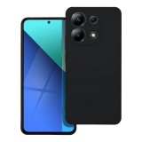 OEM Xiaomi Redmi Note 13 4G szilikon tok, hátlaptok, telefon tok, velúr belsővel, matt, fekete, Silicone