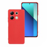OEM Xiaomi Redmi Note 13 4G szilikon tok, hátlaptok, telefon tok, velúr belsővel, matt, piros, Silicon