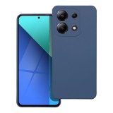 OEM Xiaomi Redmi Note 13 4G szilikon tok, matt, velúr belső, kék, Silicone