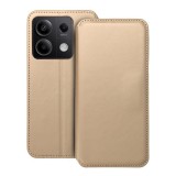 OEM Xiaomi Redmi Note 13 5G könyvtok, fliptok, telefon tok, bankkártyatartós, mágneszáras, arany, Dual Pocket