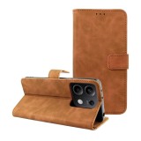 OEM Xiaomi Redmi Note 13 5G könyvtok, fliptok, telefon tok, bankkártyatartós, mágneszáras, barna, Tender Book