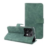 OEM Xiaomi Redmi Note 13 5G könyvtok, fliptok, telefon tok, bankkártyatartós, mágneszáras, zöld, Tender Book
