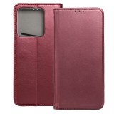 OEM Xiaomi Redmi Note 13 5G könyvtok, fliptok, telefon tok, mágneszáras, bankkártyatartós, bordó, Smart Magnetic