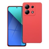 OEM Xiaomi Redmi Note 13 5G szilikon tok, hátlaptok, telefon tok, velúr belsővel, matt, barack színű, Silicone