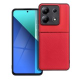 OEM Xiaomi Redmi Note 13 Pro 5G / Poco X6 5G hátlap tok, telefon tok, stílusos, prémium, piros, Noble Case