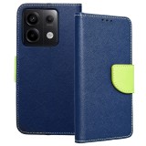 OEM Xiaomi Redmi Note 13 Pro 5G / Poco X6 5G könyvtok, fliptok, telefon tok, bankkártyatartós, mágneszáras, sötétkék-zöld, Fancy
