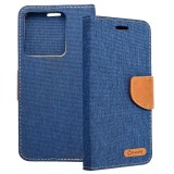 OEM Xiaomi Redmi Note 13 Pro 5G / Poco X6 5G könyvtok, fliptok, telefon tok, mágneszáras, bankkártya tartós, kék, Canvas