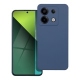 OEM Xiaomi Redmi Note 13 Pro 5G / Poco X6 5G szilikon tok, hátlaptok, telefon tok, velúr belsővel, matt, kék, Silicone