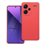 OEM Xiaomi Redmi Note 13 Pro Plus 5G szilikon tok, hátlaptok, telefon tok, velúr belsővel, matt, barack színű, Silicone