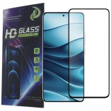 OEM Xiaomi Redmi Note 14 4G / 5G üvegfólia, tempered glass, előlapi, 9D, edzett, hajlított, fekete kerettel