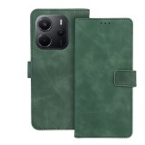 OEM Xiaomi Redmi Note 14 4G könyvtok, fliptok, telefon tok, bankkártyatartós, mágneszáras, zöld, Tender Book