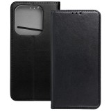 OEM Xiaomi Redmi Note 14 4G könyvtok, fliptok, telefon tok, mágneszáras, bankkártyatartós, fekete, Smart Magnetic
