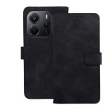 OEM Xiaomi Redmi Note 14 5G könyvtok, fliptok, telefon tok, bankkártyatartós, mágneszáras, fekete, Tender Book