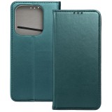OEM Xiaomi Redmi Note 14 5G könyvtok, fliptok, telefon tok, mágneszáras, bankkártyatartós, zöld, Smart Magnetic
