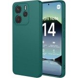 OEM Xiaomi Redmi Note 14 5G szilikon tok, hátlaptok, telefon tok, matt, zöld