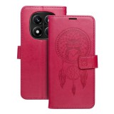 OEM Xiaomi Redmi Note 14 Pro 4G könyvtok, fliptok, telefon tok, mágneszáras, bankkártyatartós, álomfogó mintás, magenta, Forcell Mezzo