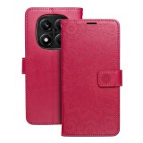 OEM Xiaomi Redmi Note 14 Pro 4G könyvtok, fliptok, telefon tok, mágneszáras, bankkártyatartós, mandala mintás, magenta, Forcell Mezzo
