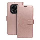 OEM Xiaomi Redmi Note 14 Pro 4G könyvtok, fliptok, telefon tok, mágneszáras, bankkártyatartós, mandala mintás, rose gold, Forcell Mezzo