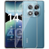OEM Xiaomi Redmi Note 14 Pro 4G szilikon tok, hátlaptok, telefon tok, kamera védelemmel, átlátszó, 2mm