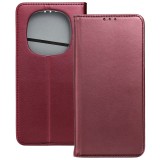 OEM Xiaomi Redmi Note 15 Pro 5G könyvtok, fliptok, telefon tok, bankkártyatartós, mágneszáras, bordó, Smart Magneto
