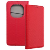 OEM Xiaomi Redmi Note 15 Pro 5G könyvtok, fliptok, telefon tok, bankkártyatartós, mágneszáras, piros, Smart Case book